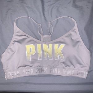 Gray Victoria’s Secret PINK Active sports bra